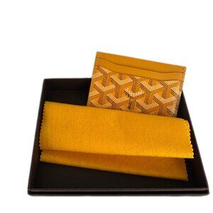 Goyard Card Holder Yellow Full Set